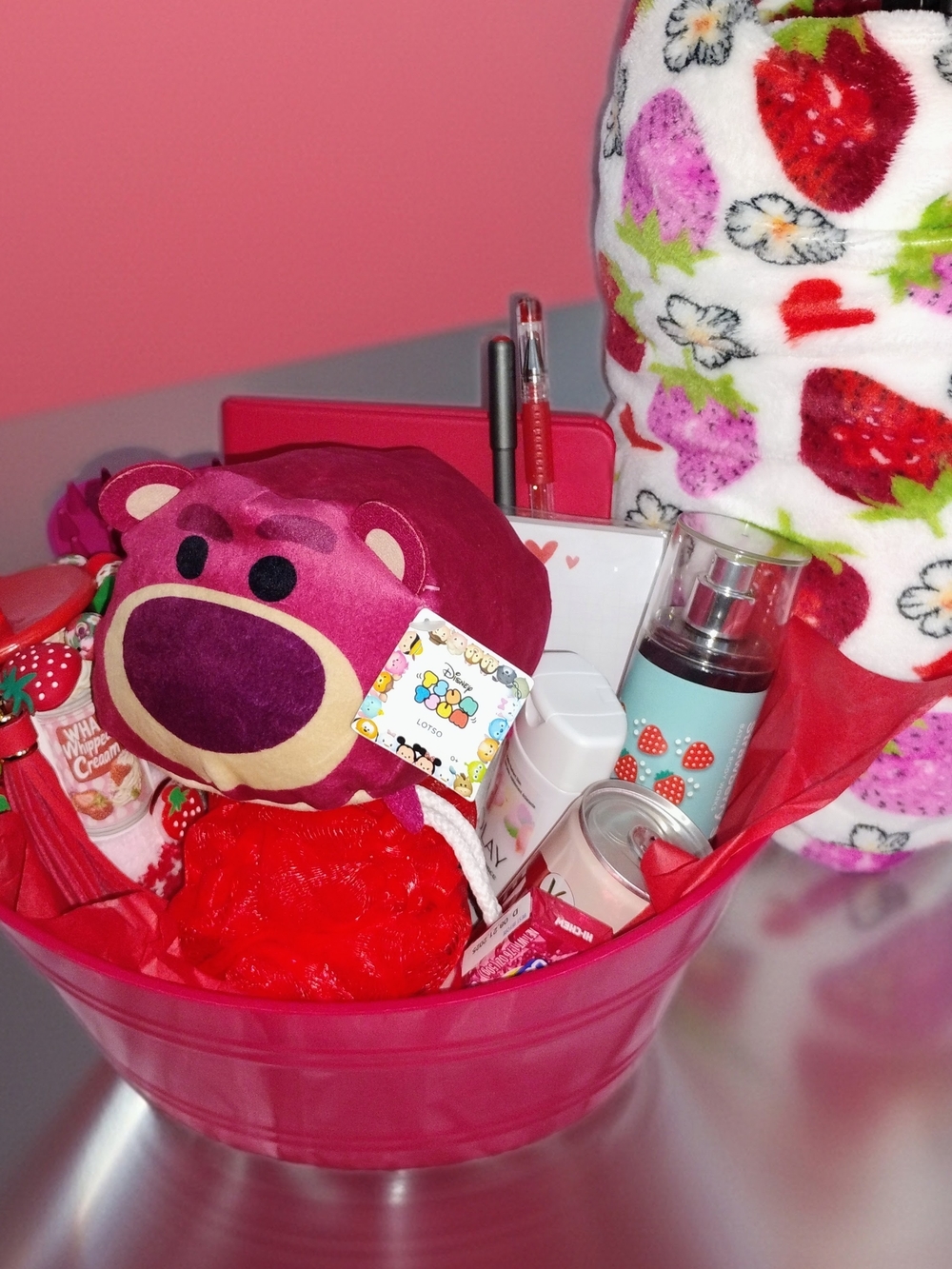 Strawberry themed Gift Basket